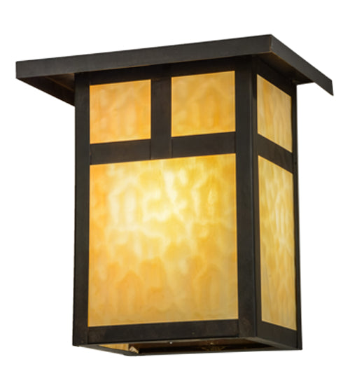 Meyda Tiffany Lighting 73550 Hyde Park One Light Wall Sconce Outdoor Bronze / Dark