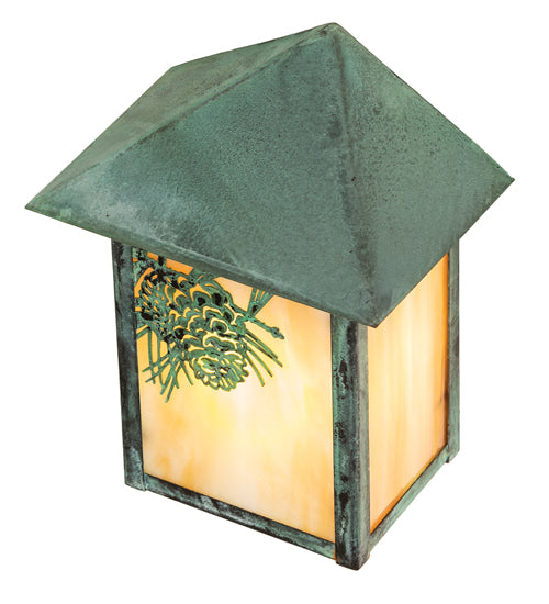 Meyda Tiffany Lighting 73551 Seneca One Light Wall Sconce Outdoor Verde