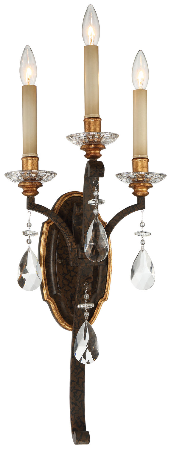 Metropolitan Chateau Nobles N6453-652 Wall Light - Raven Bronze W/Sunburst Gold H