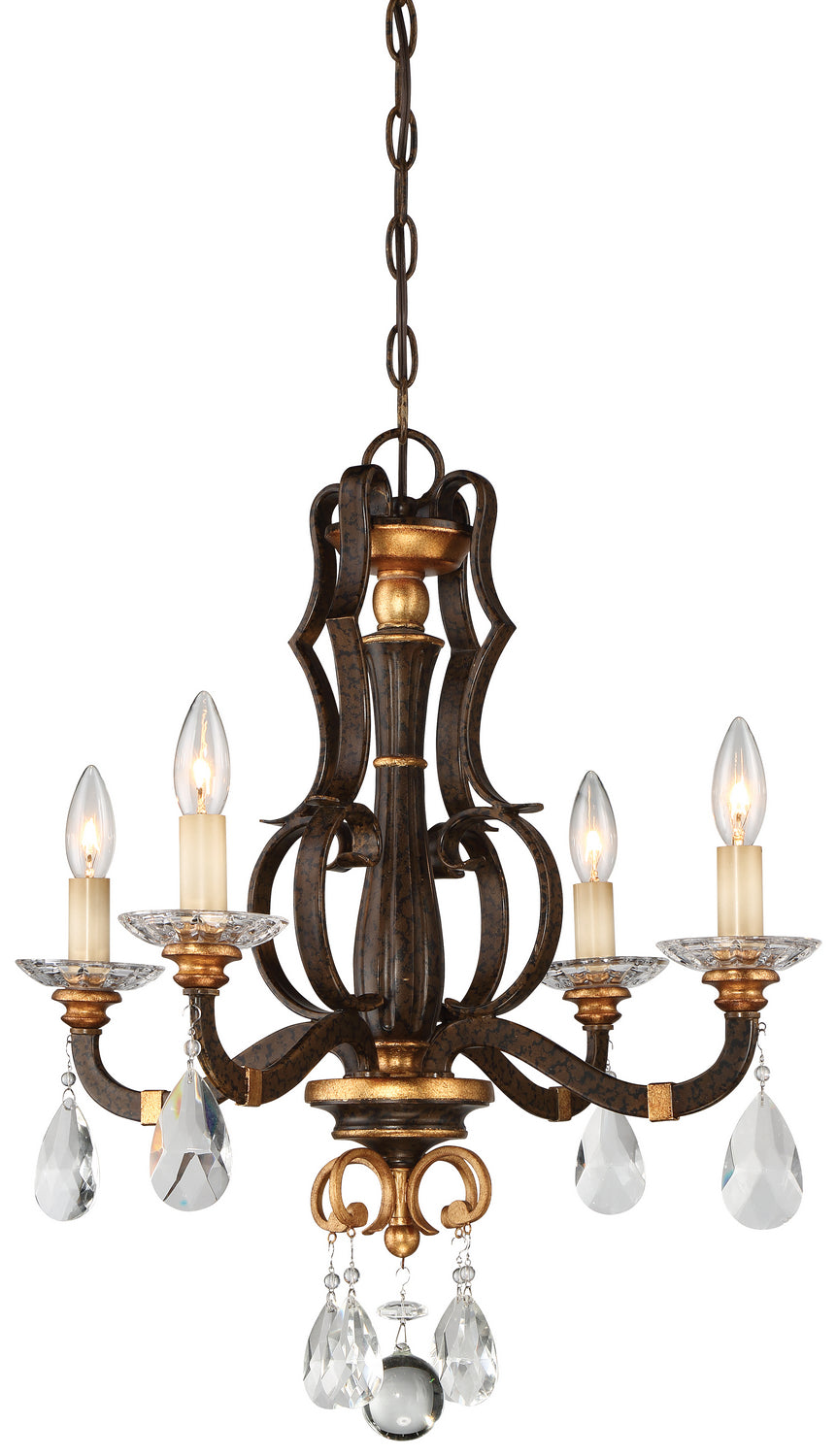 Metropolitan Chateau Nobles N6454-652 Chandelier Light - Raven Bronze W/Sunburst Gold H