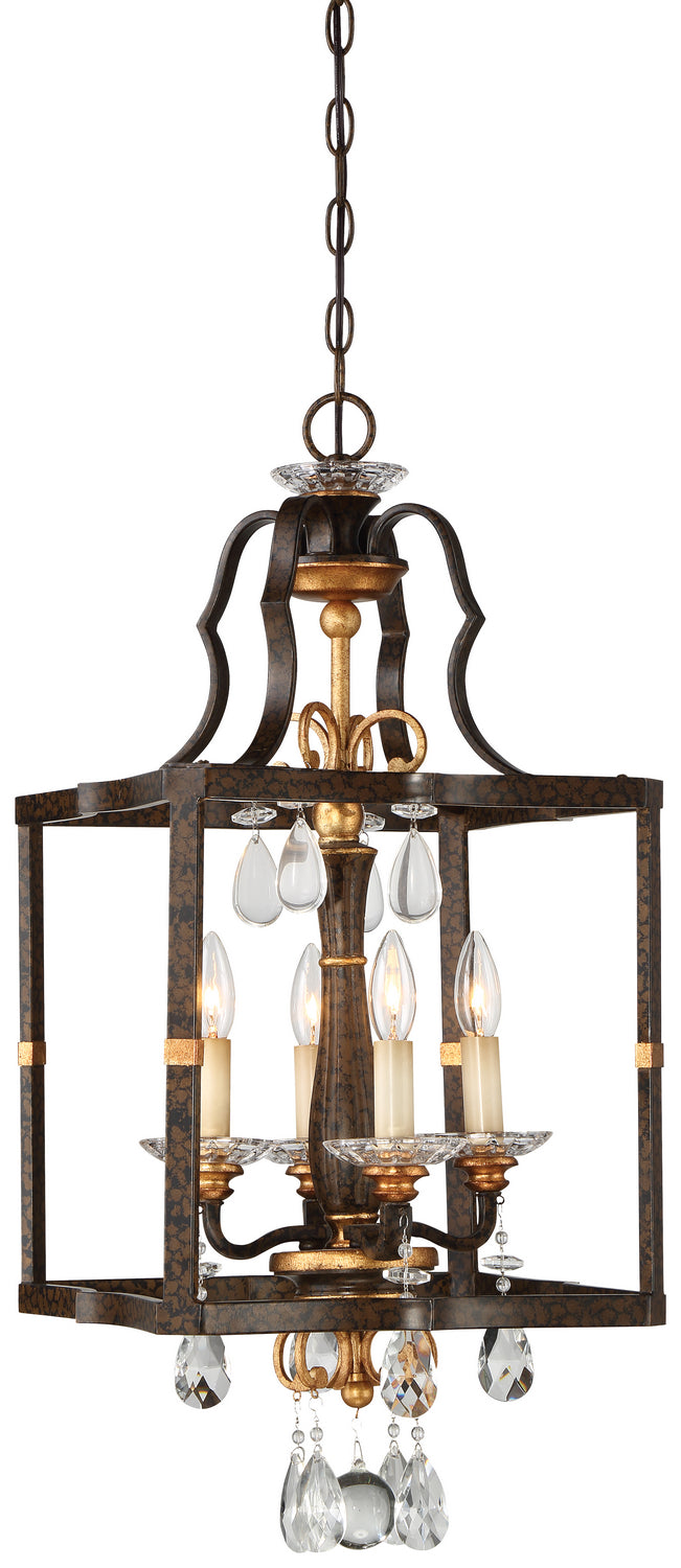 Metropolitan Chateau Nobles N6463-652 Pendant Light - Raven Bronze W/Sunburst Gold H