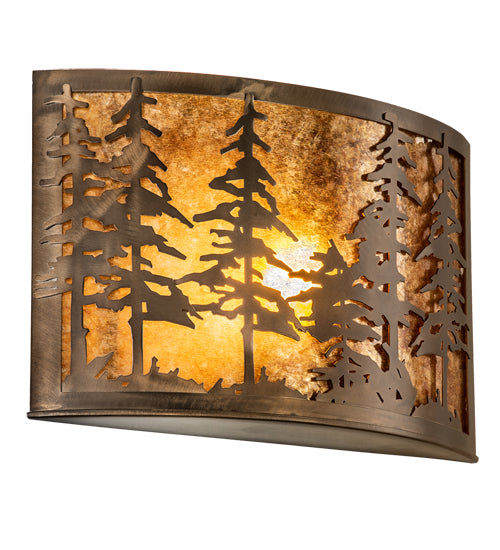 Meyda Tiffany Tall Pines 73870 Wall Light - Antique Copper