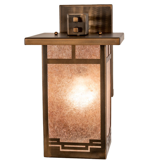 Meyda Tiffany Lighting 73882 Roylance One Light Wall Sconce Outdoor Copper/Antique/Verde