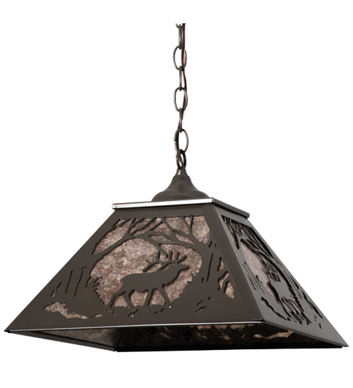 Meyda Tiffany Elk At Dawn 73915 Pendant Light - Timeless Bronze