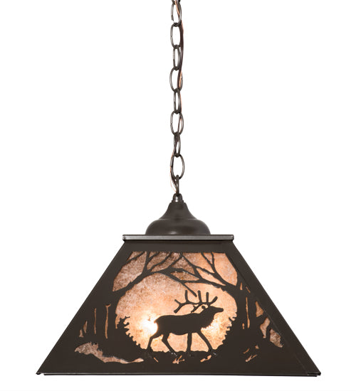 Meyda Tiffany Elk At Dawn 73915 Pendant Light - Timeless Bronze