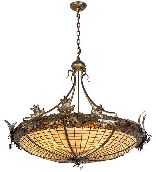 Meyda Tiffany Greenbriar Oak 74006 Pendant Light - Antique Copper