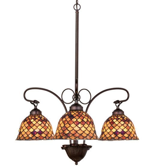 Meyda Tiffany Fishscale 74045 Chandelier Light - Antique