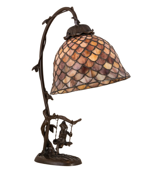 Meyda Tiffany Lighting 74046 Fishscale One Light Accent Lamp Lamp Bronze / Dark