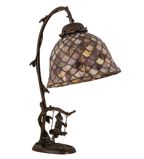 Meyda Tiffany Lighting 74046 Fishscale One Light Accent Lamp Lamp Bronze / Dark