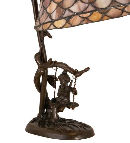 Meyda Tiffany Lighting 74046 Fishscale One Light Accent Lamp Lamp Bronze / Dark