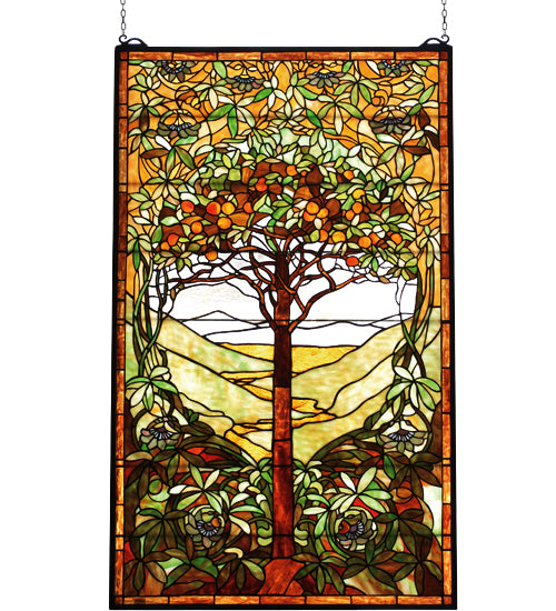 Meyda Tiffany Lighting 74065 Tiffany Tree Of Life Window Mirror Bronze / Dark