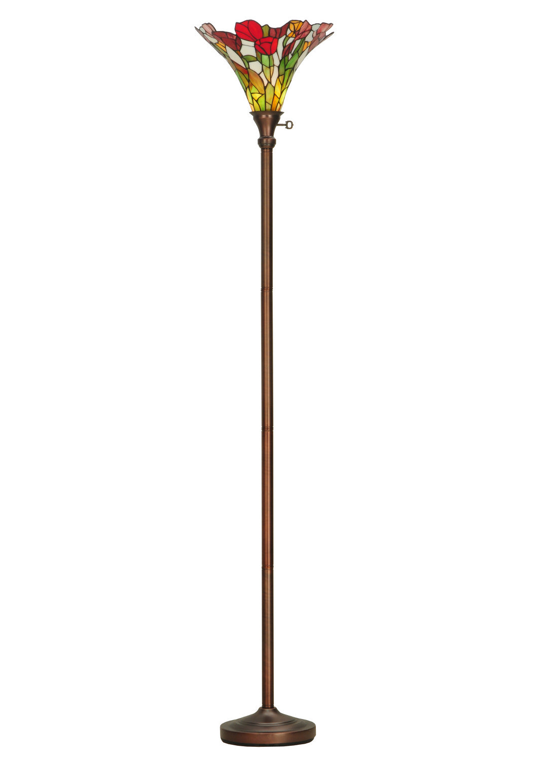 Meyda Tiffany Lighting 127155 Tulip One Light Floor Lamp Lamp Bronze / Dark