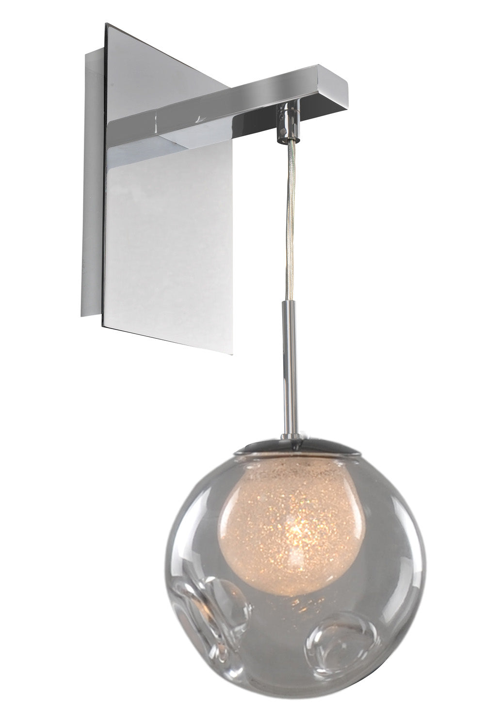 Kalco Meteor 309520CH/CLEAR Wall Sconce Light - Chrome