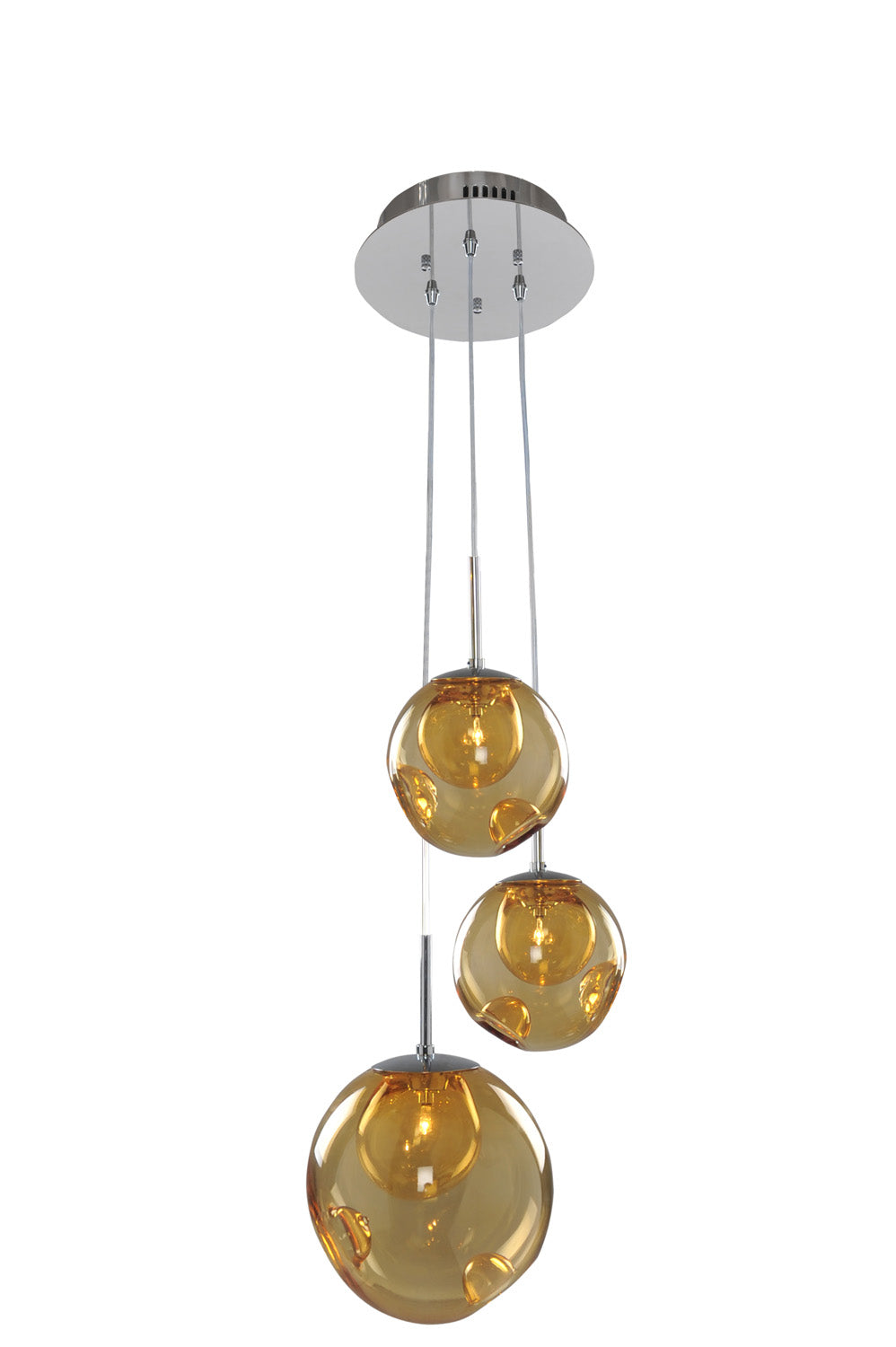 Kalco Meteor 309540CH/AMBER Pendant Light - Chrome