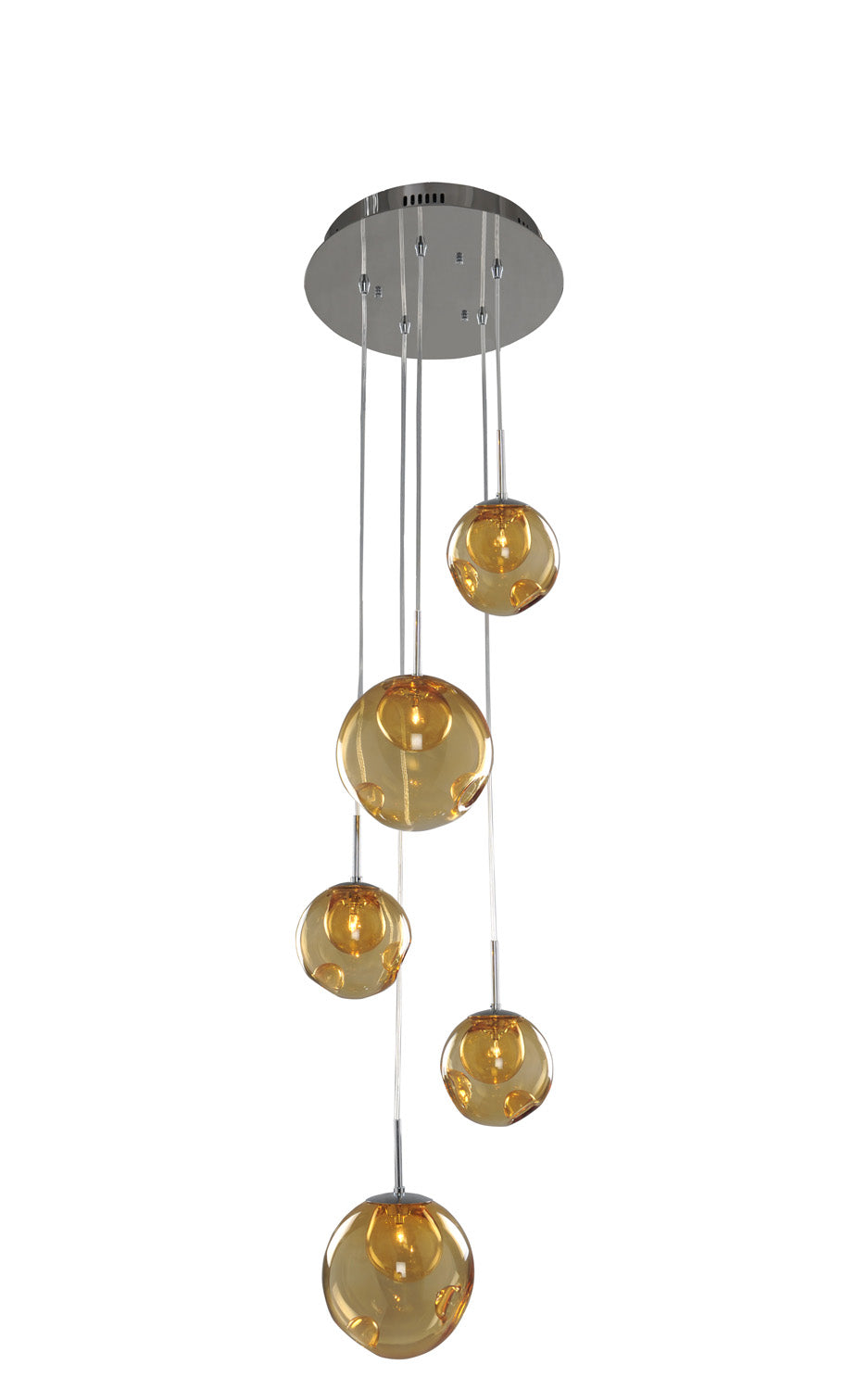 Kalco Meteor 309541CH/AMBER Pendant Light - Chrome