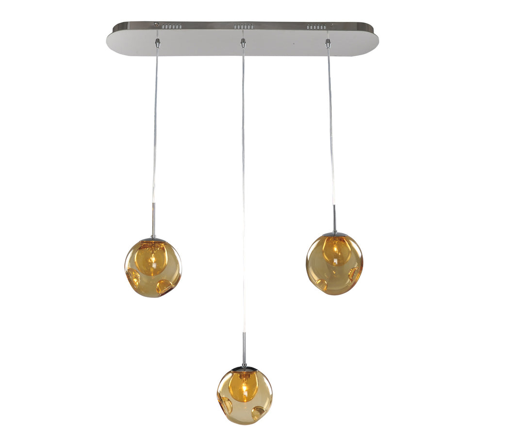 Kalco Meteor 309542CH/AMBER Pendant Light - Chrome