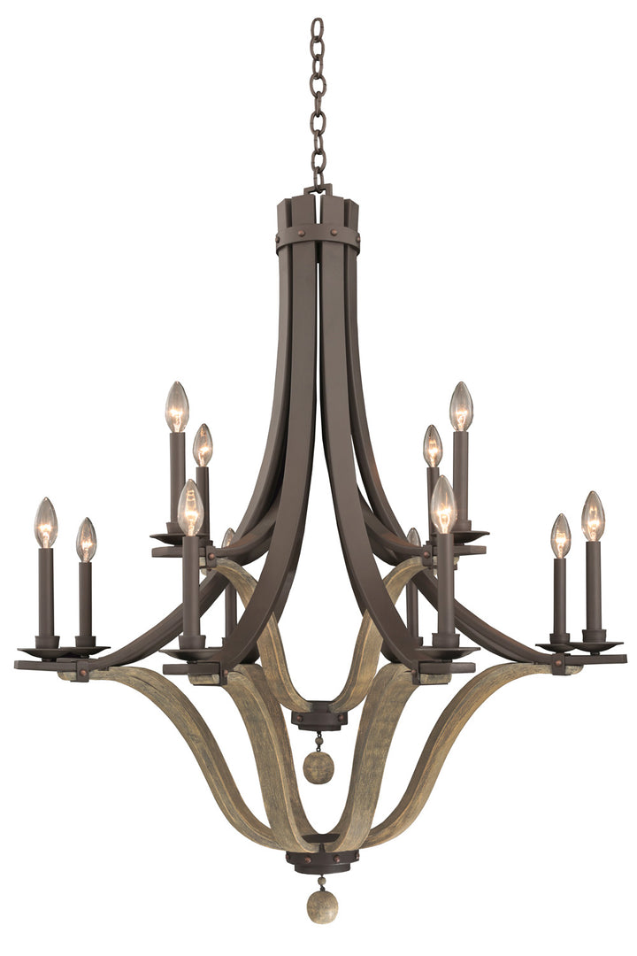 Kalco Lansing 502572SZ Chandelier Light - Satin Bronze