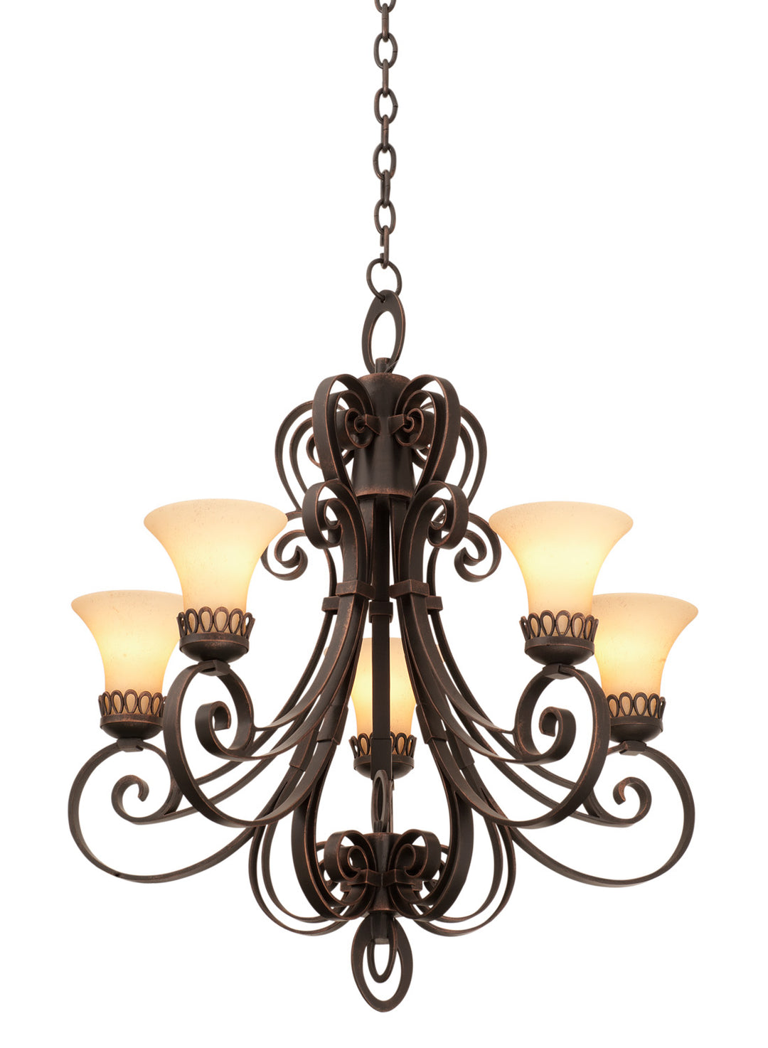 Kalco Mirabelle 5198AC/1577 Chandelier Light - Antique Copper