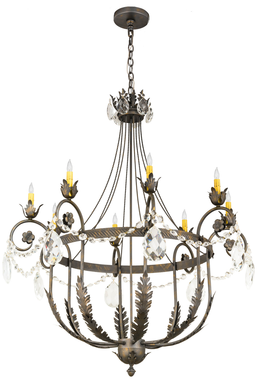 Meyda Tiffany Antonia 178081 Chandelier Light - French Bronzed,Crystal