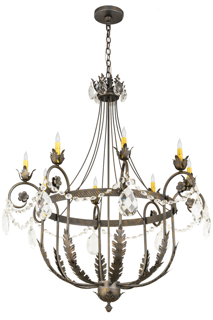 Meyda Tiffany Antonia 178081 Chandelier Light - French Bronzed,Crystal