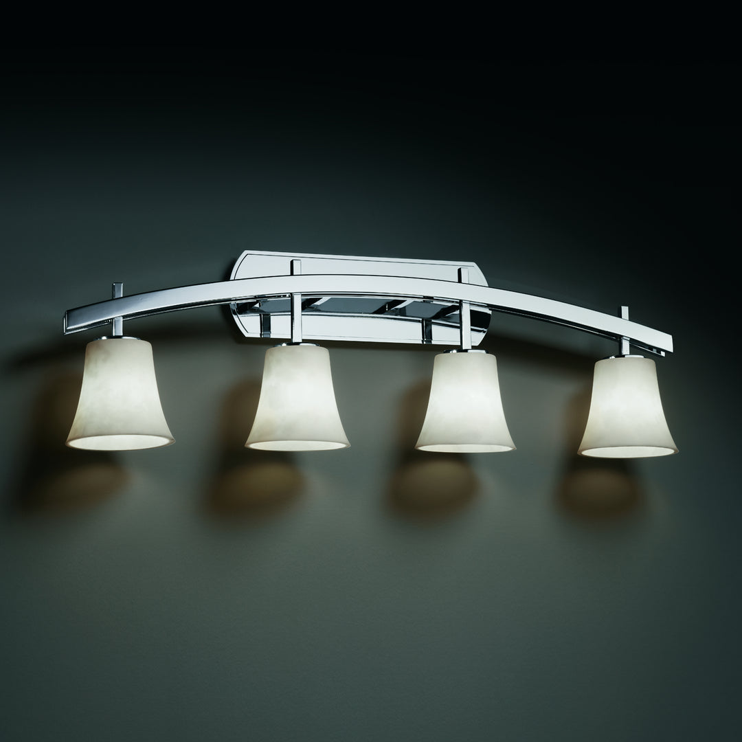 Justice Designs Clouds CLD-8594-20-CROM Bath Vanity Light 36 in. wide - Polished Chrome