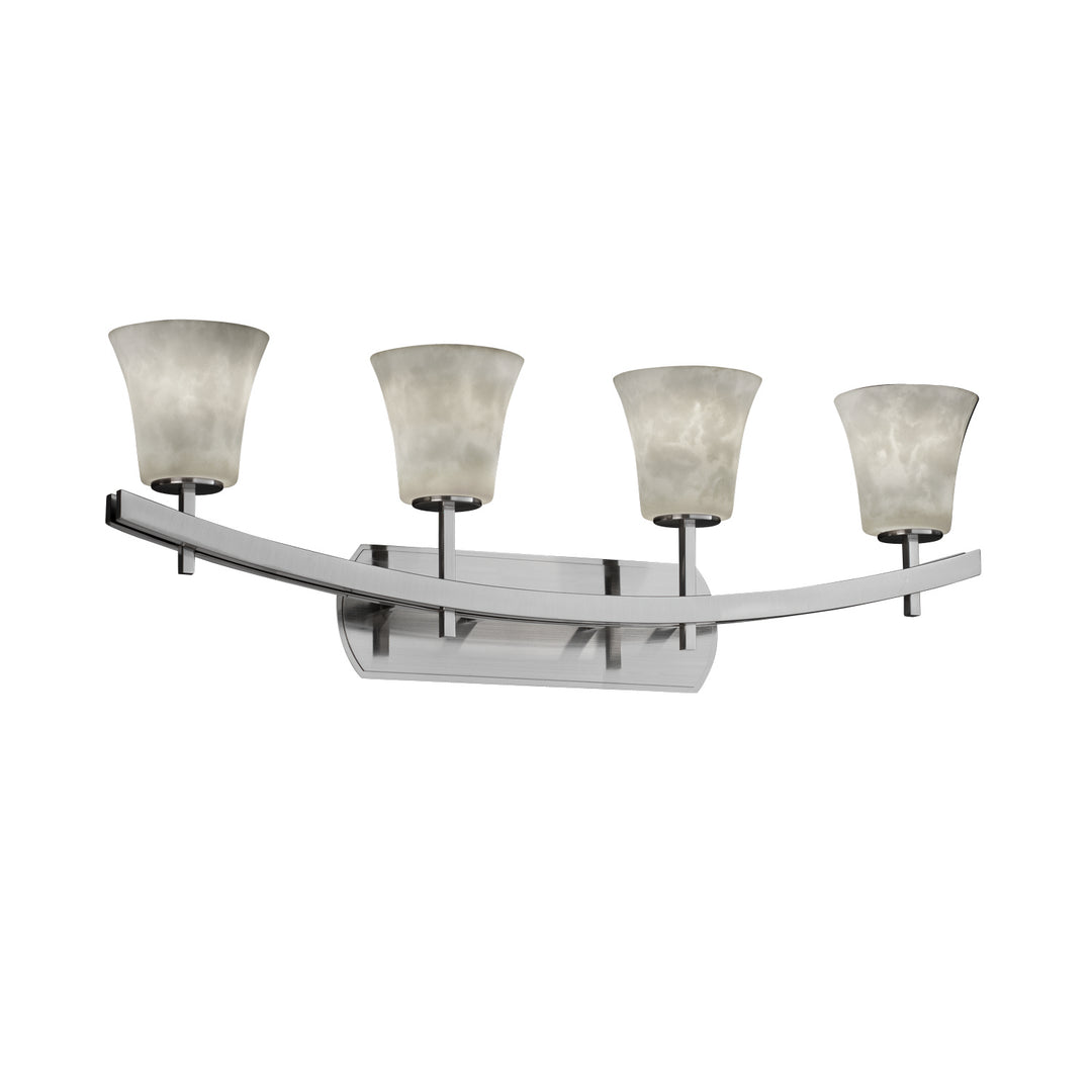 Justice Designs Clouds CLD-8594-20-NCKL Bath Vanity Light 36 in. wide - Brushed Nickel