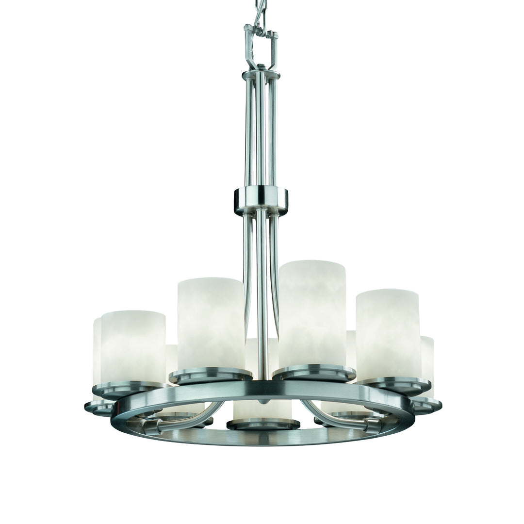 Justice Designs Clouds CLD-8766-10-NCKL Chandelier Light - Brushed Nickel