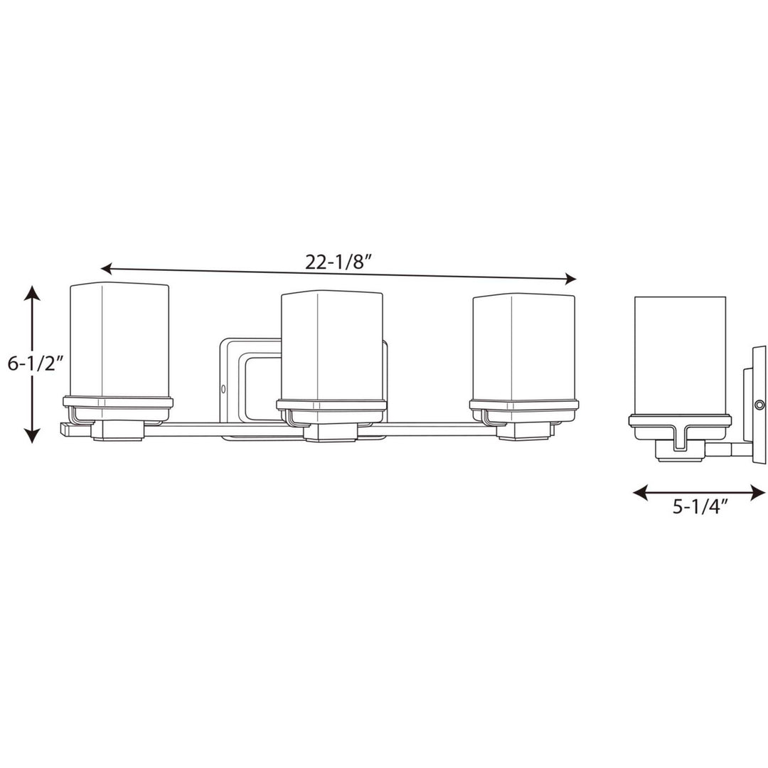 Progress Metric P2195-15 Bath Vanity Light 23 in. wide - Polished Chrome