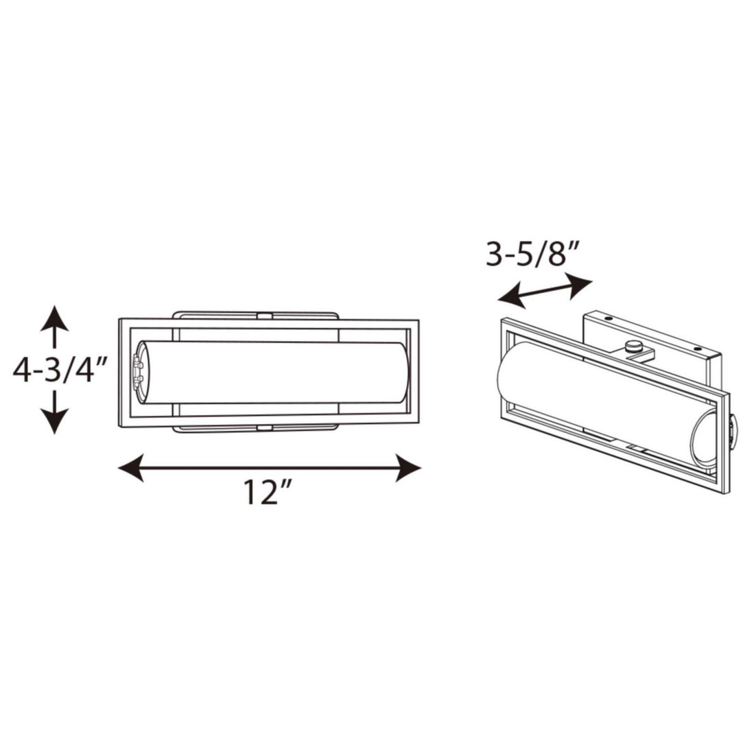 Progress Frame Led P2781-0930K9 Bath Vanity Light 12 in. wide - Brushed Nickel