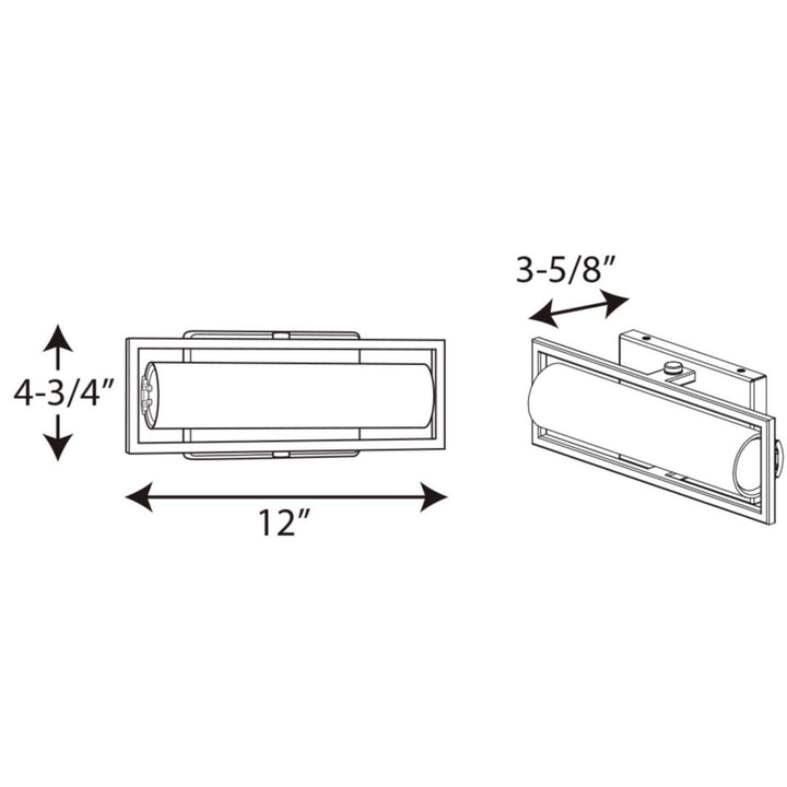 Progress Frame Led P2781-0930K9 Bath Vanity Light 12 in. wide - Brushed Nickel