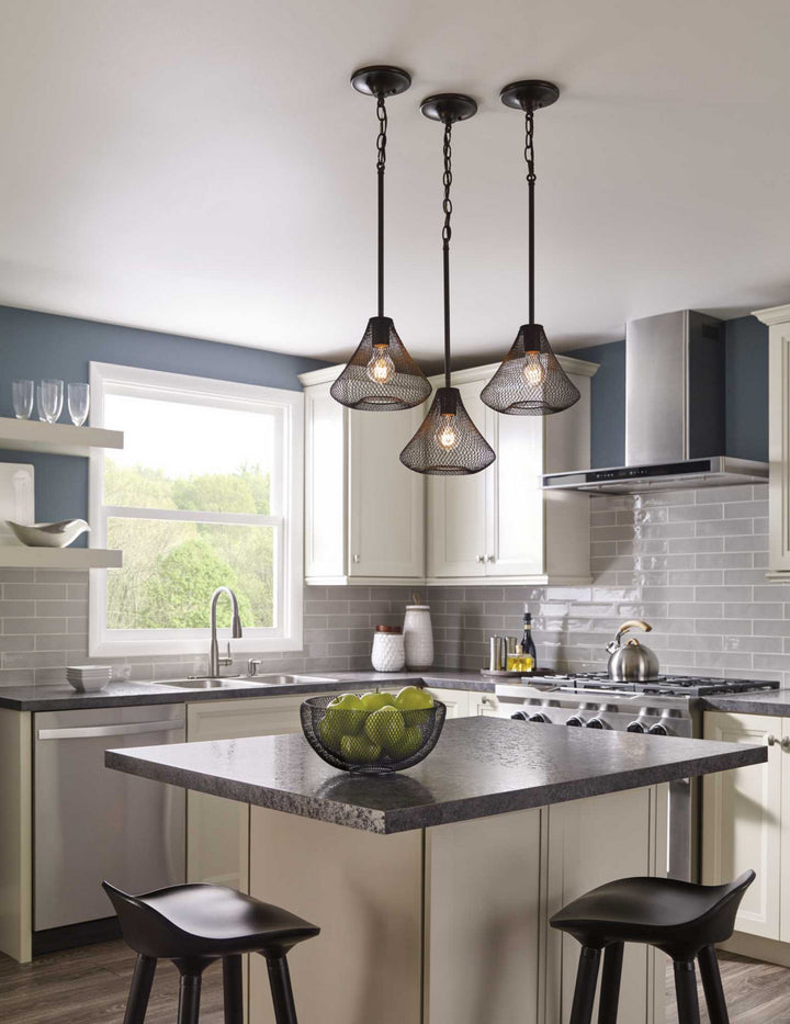 Progress Mesh P5338-20 Pendant Light - Antique Bronze