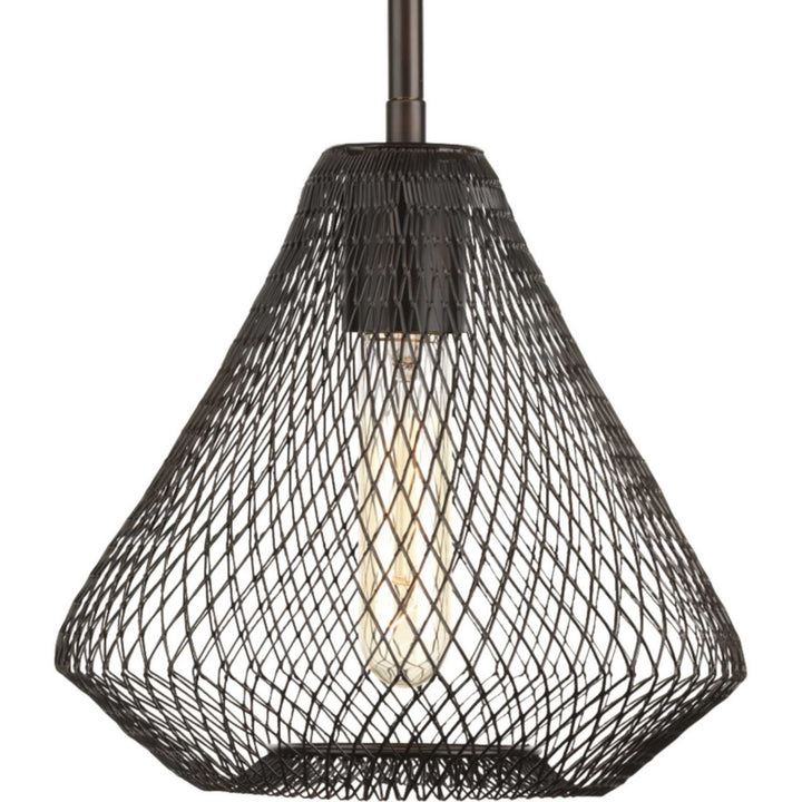 Progress Mesh P5338-20 Pendant Light - Antique Bronze
