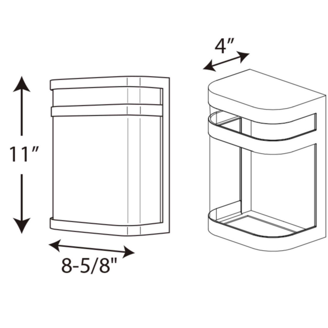 Progress Lighting P5801-12930K9 Valera Led Led Wall Lantern Outdoor Bronze / Dark