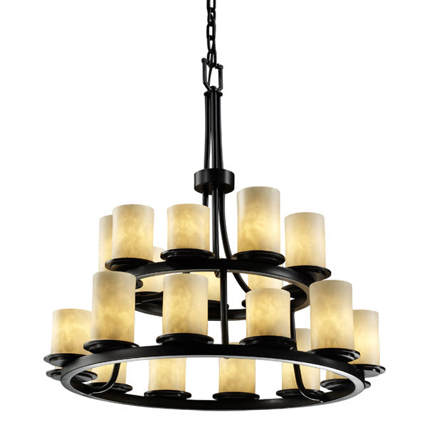 Justice Designs Clouds CLD-8768-10-MBLK Chandelier Light - Matte Black