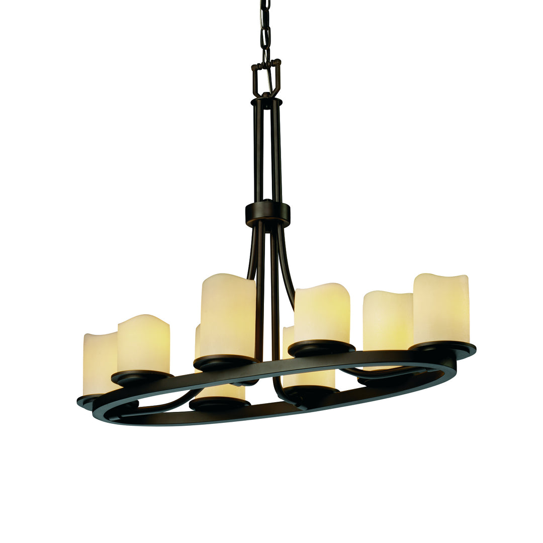 Justice Designs CandleAria CNDL-8751-14-CREM-DBRZ Chandelier Light - Dark Bronze