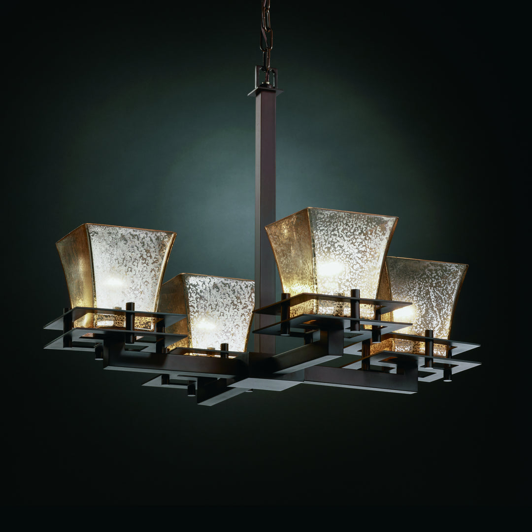 Justice Designs Fusion FSN-8100-40-MROR-DBRZ Chandelier Light - Dark Bronze