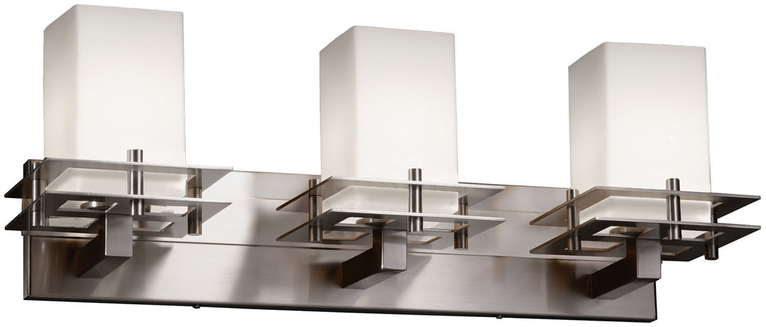 Justice Designs Fusion FSN-8173-15-OPAL-NCKL Bath Vanity Light 27 in. wide - Brushed Nickel