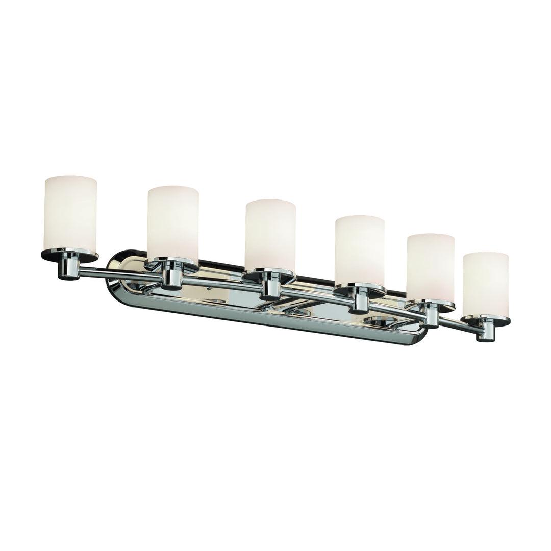 Justice Designs Fusion FSN-8516-10-OPAL-CROM Bath Vanity Light 44 in. wide - Polished Chrome