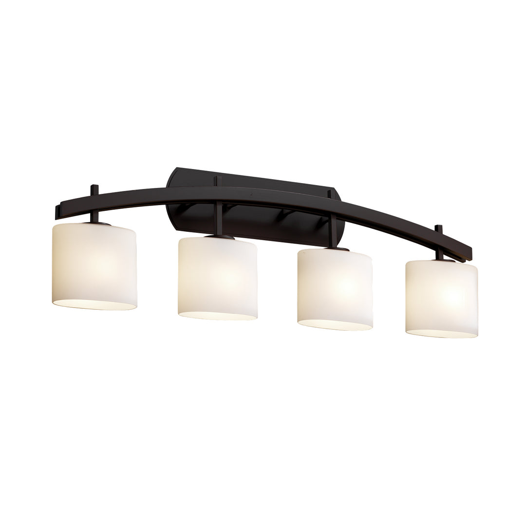 Justice Designs Fusion FSN-8594-30-OPAL-DBRZ Bath Vanity Light 36 in. wide - Dark Bronze