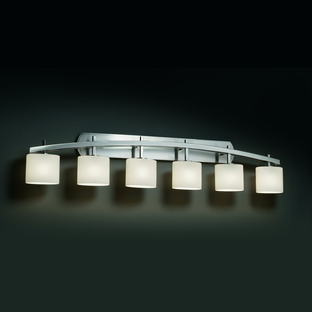 Justice Designs Fusion FSN-8596-30-OPAL-NCKL Bath Vanity Light 57 in. wide - Brushed Nickel