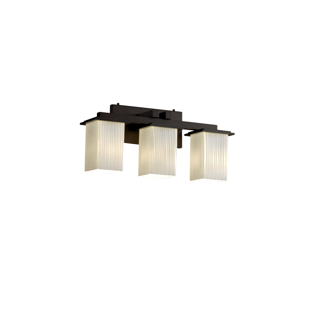 Justice Designs Fusion FSN-8673-15-RBON-DBRZ Bath Vanity Light 22 in. wide - Dark Bronze