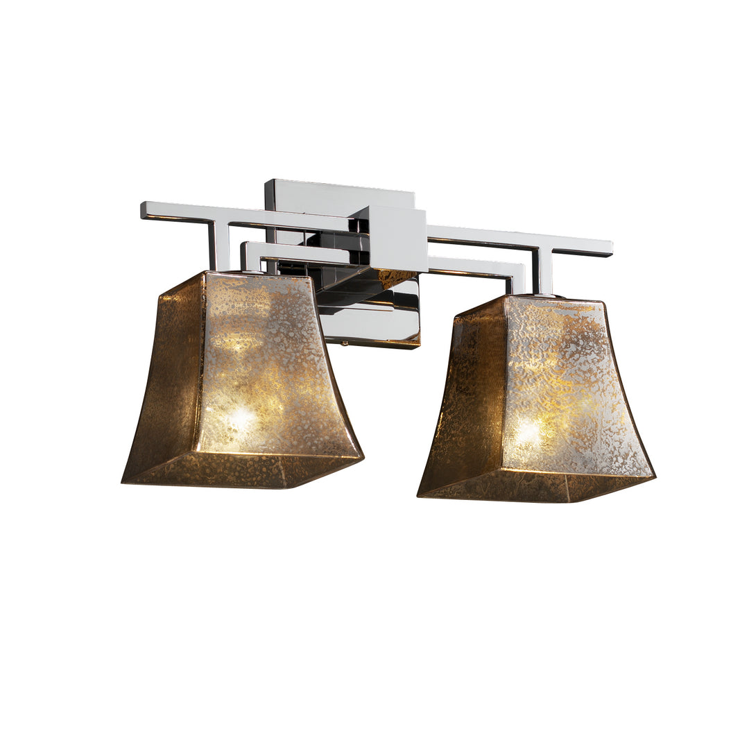 Justice Designs Fusion FSN-8702-40-MROR-CROM Bath Vanity Light 16 in. wide - Polished Chrome