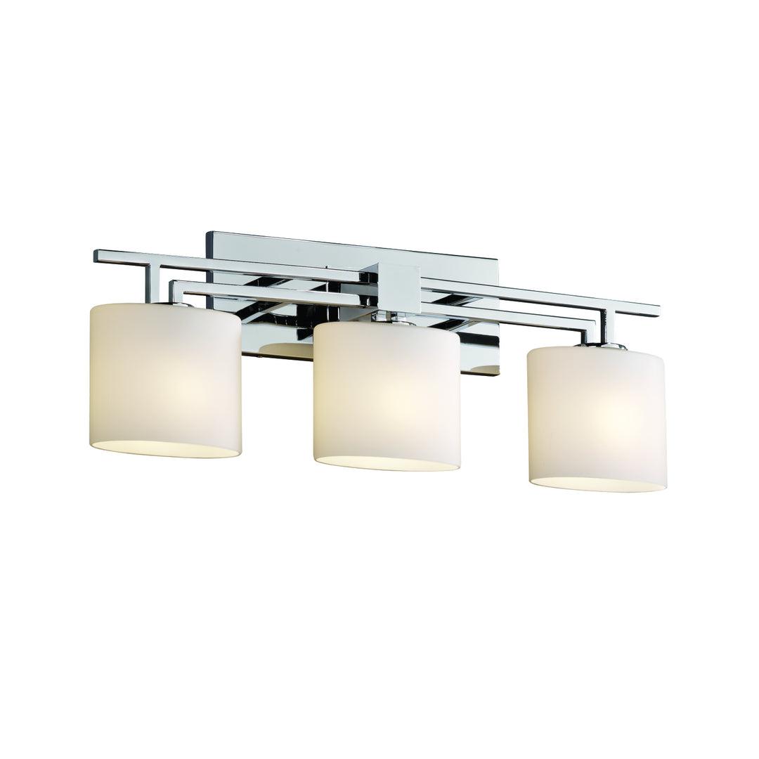 Justice Designs Fusion FSN-8703-30-OPAL-CROM Bath Vanity Light 27 in. wide - Polished Chrome
