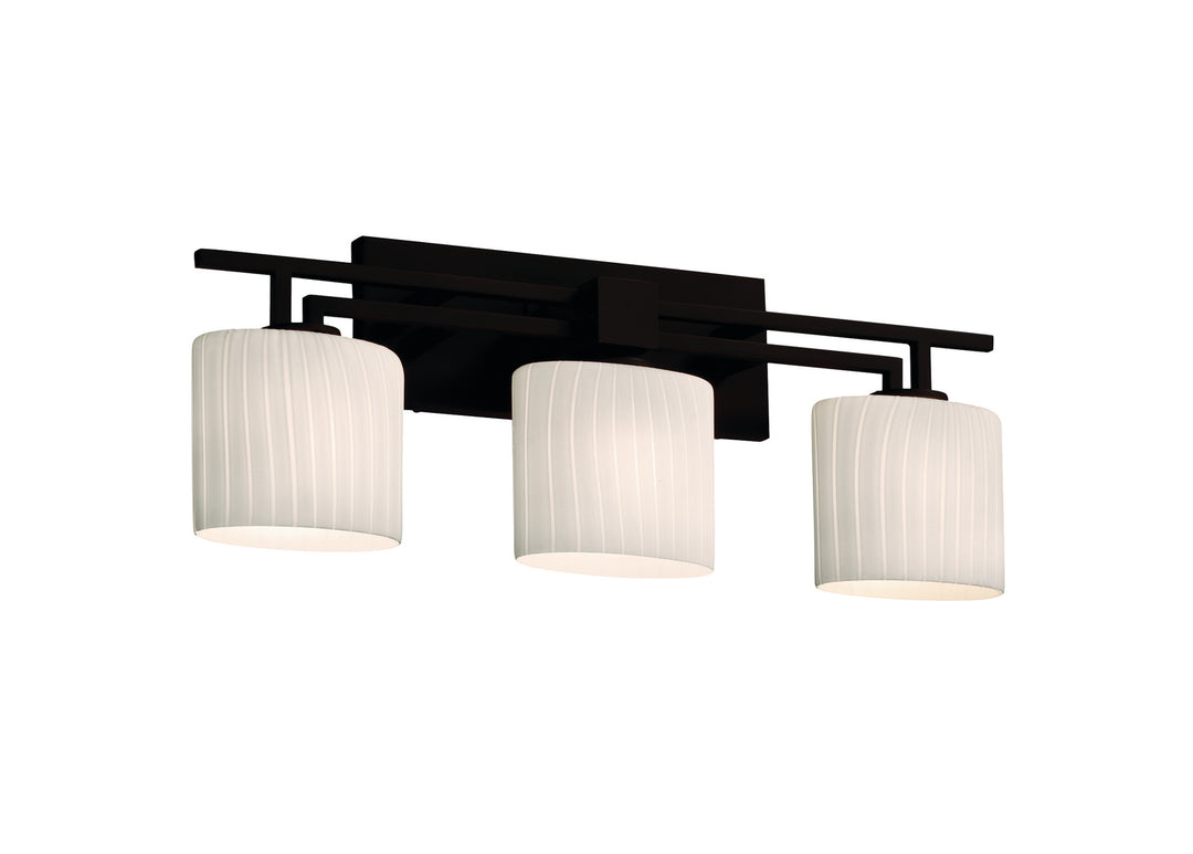 Justice Designs Fusion FSN-8703-30-RBON-DBRZ Bath Vanity Light 27 in. wide - Dark Bronze