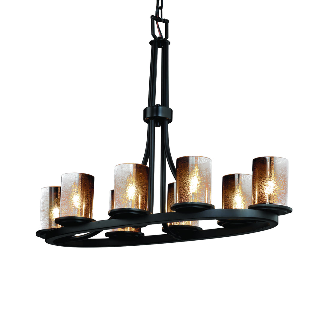 Justice Designs Fusion FSN-8751-10-MROR-MBLK Chandelier Light - Matte Black