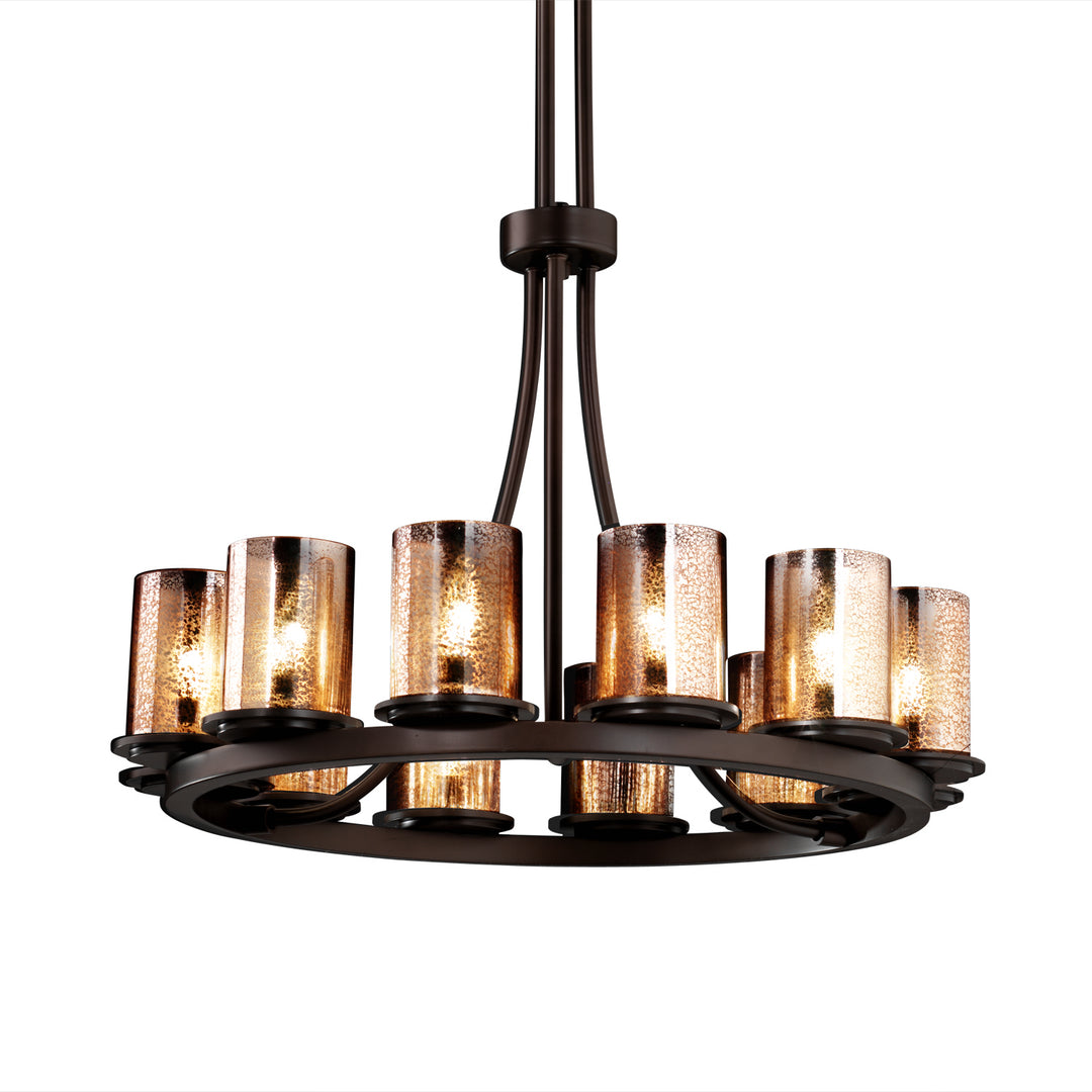 Justice Designs Fusion FSN-8763-10-MROR-DBRZ Chandelier Light - Dark Bronze
