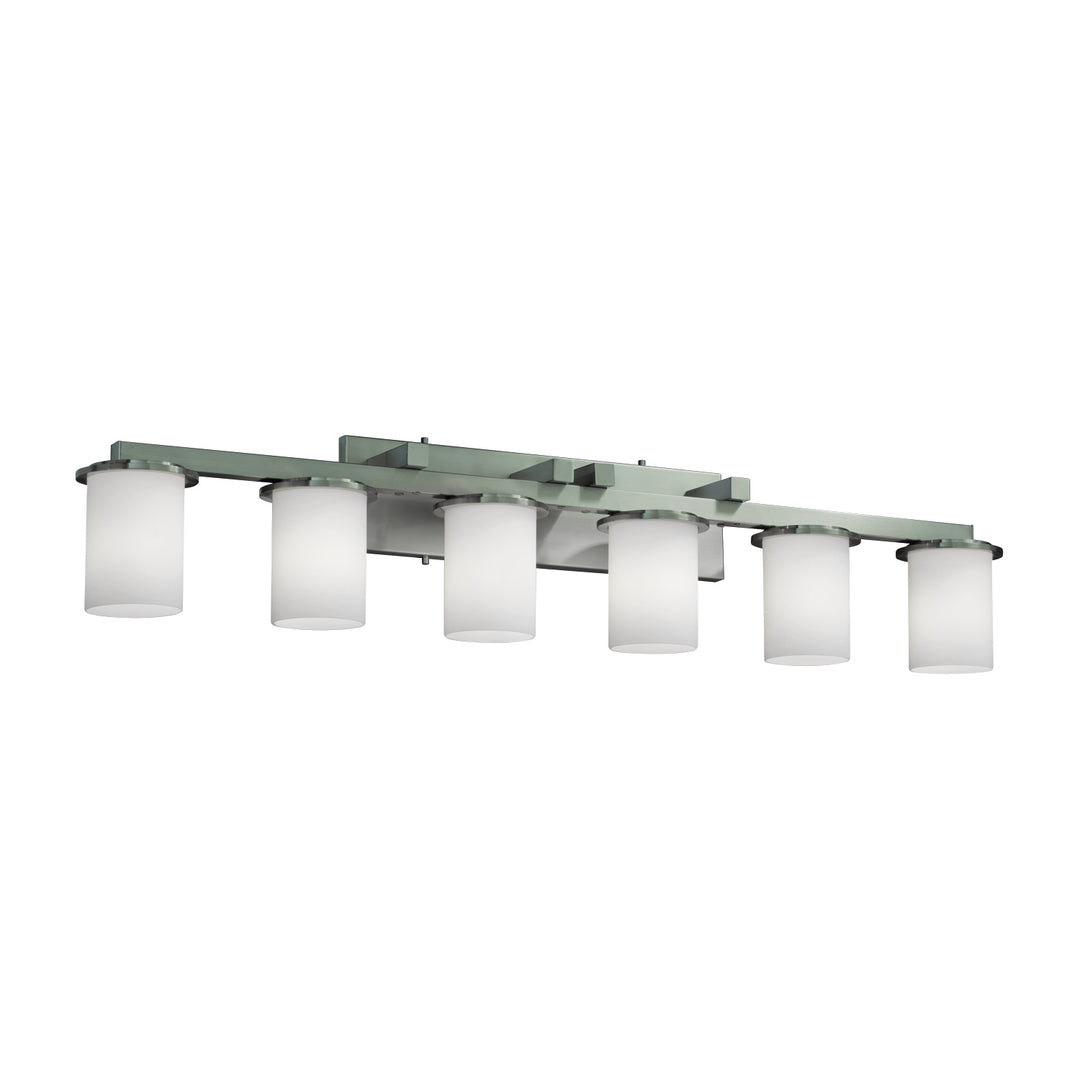 Justice Designs Fusion FSN-8786-10-OPAL-NCKL Bath Vanity Light 45 in. wide - Brushed Nickel