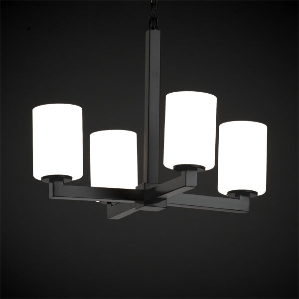 Justice Designs Fusion FSN-8829-10-RBON-MBLK Chandelier Light - Matte Black