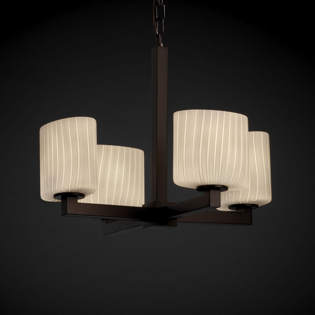 Justice Designs Fusion FSN-8829-30-RBON-DBRZ Chandelier Light - Dark Bronze
