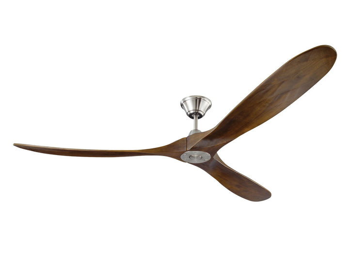 Visual Comfort Fan Maverick 70 3MAVR70BS Ceiling Fan 70 - Brushed Steel, Dark Walnut/Dark Walnut/